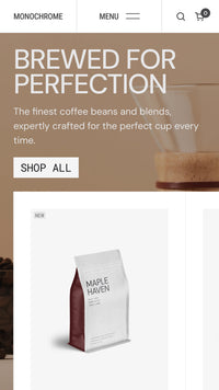 Mobile preview for Monochrome in the "Extra Fine" style